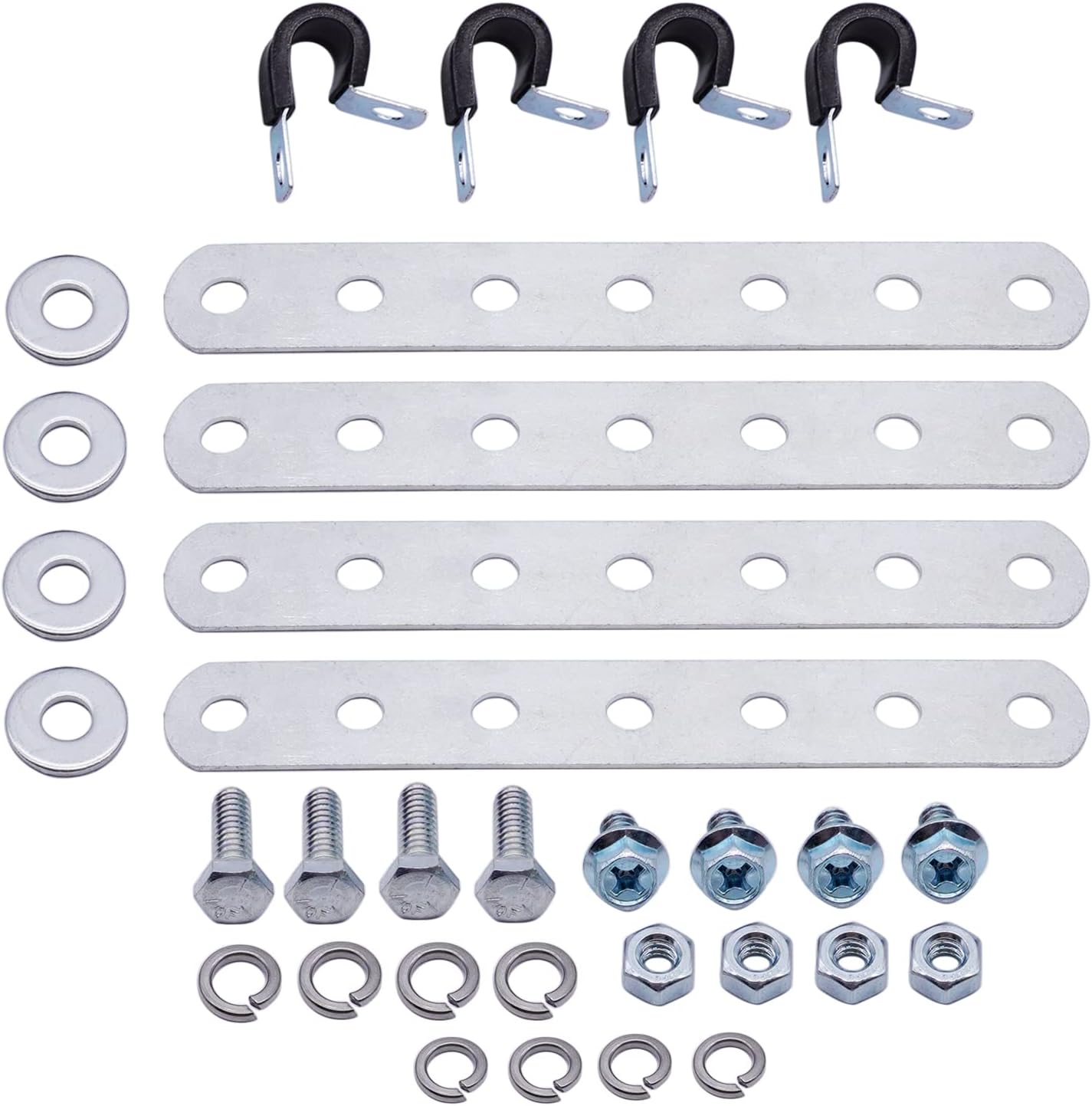 Kit soporte universal enfriador aceite motor metal plata