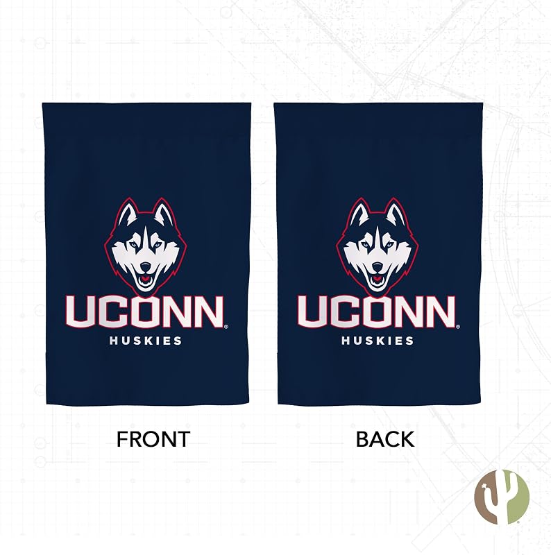 Bandera jardín UConn Huskies 19x12pulg diseño D