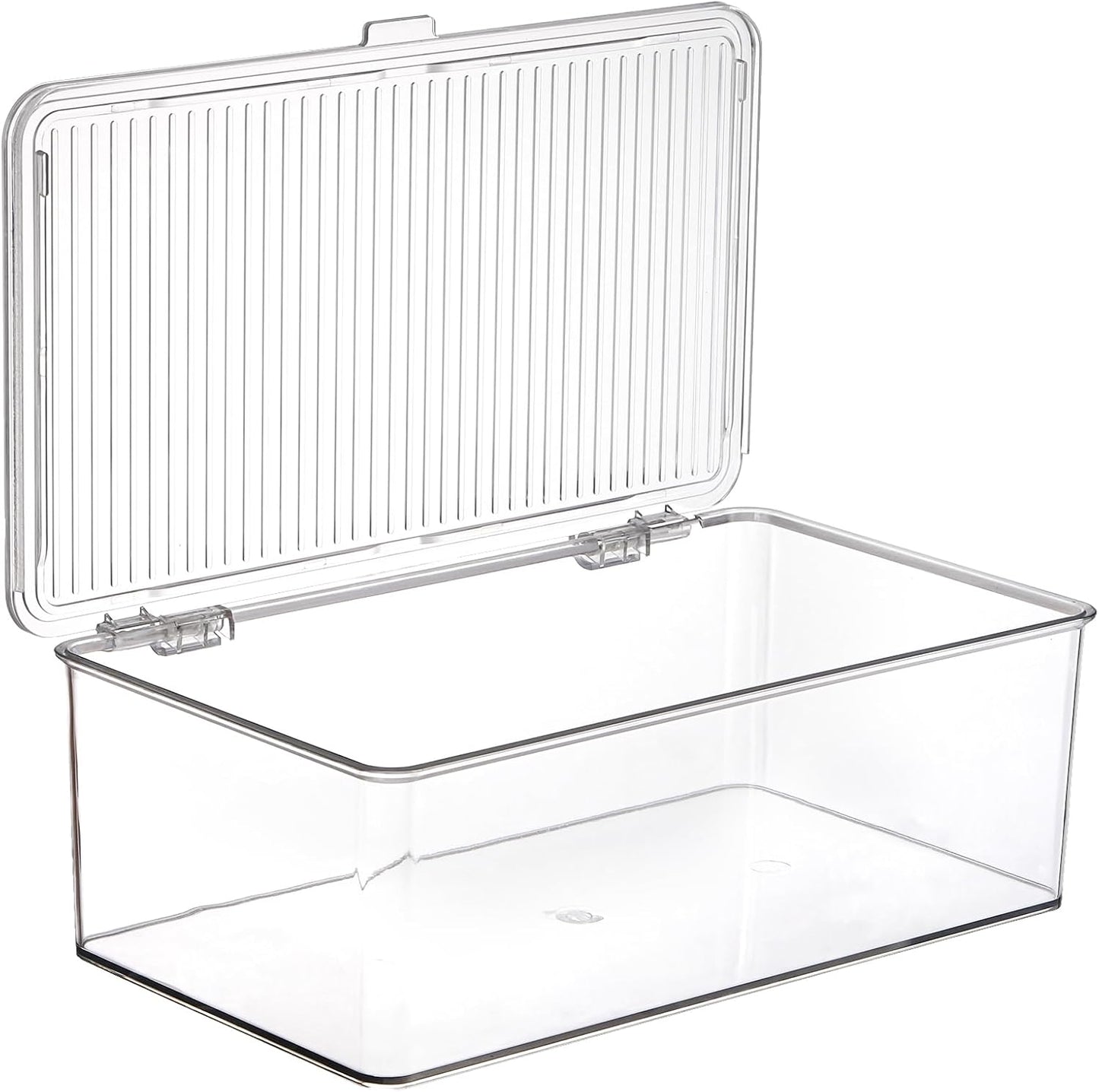 Set 3 Contenedores Acrílicos Apilables con Tapa