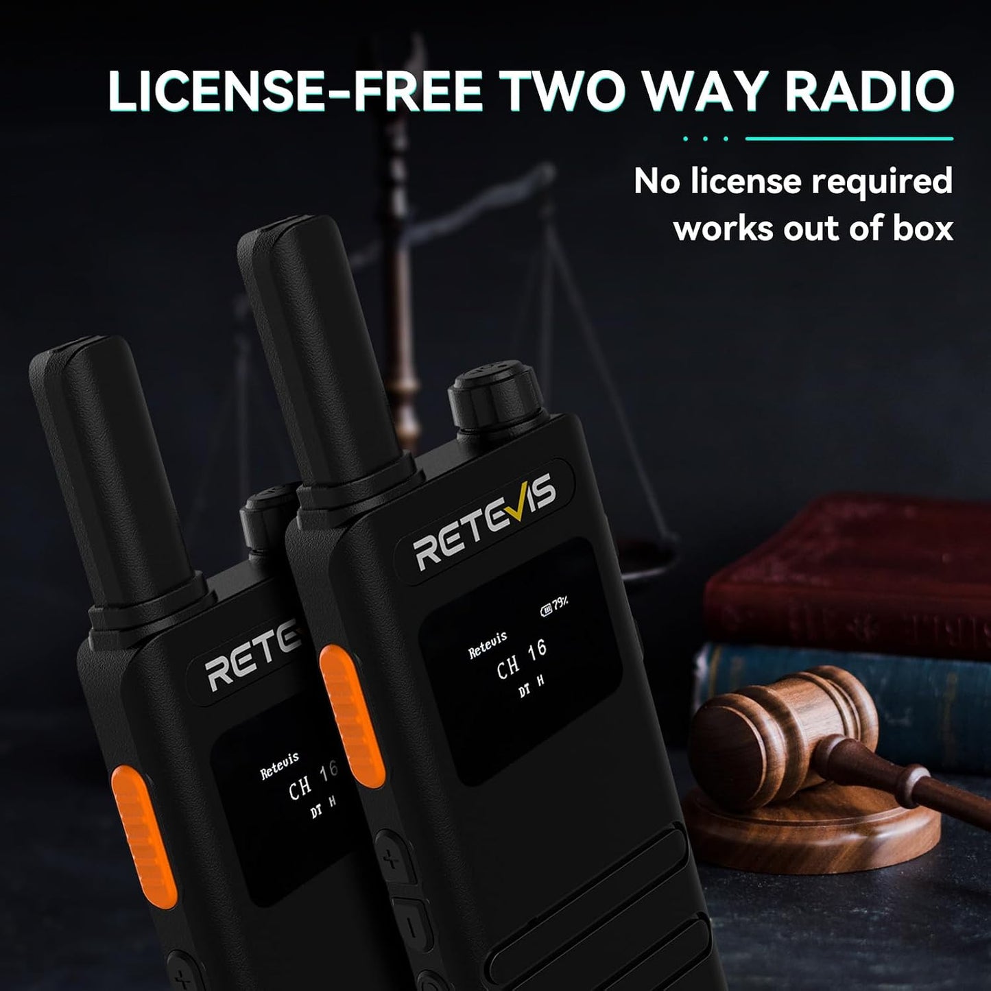 Walkie Talkie LCD batería 1620 mAh pack 2