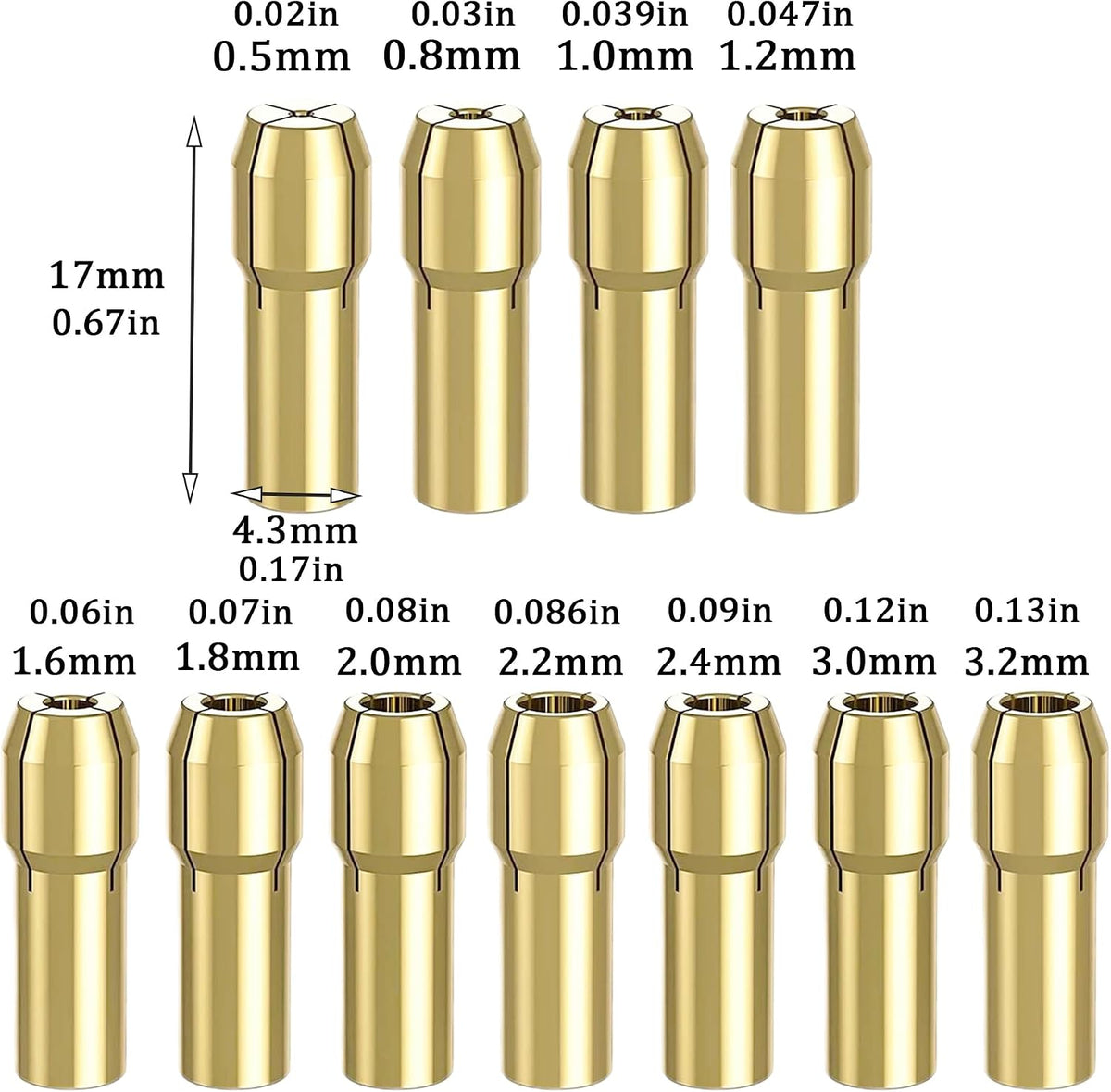 Set 16 Pinzas Taladro Dremel Repuesto 4486