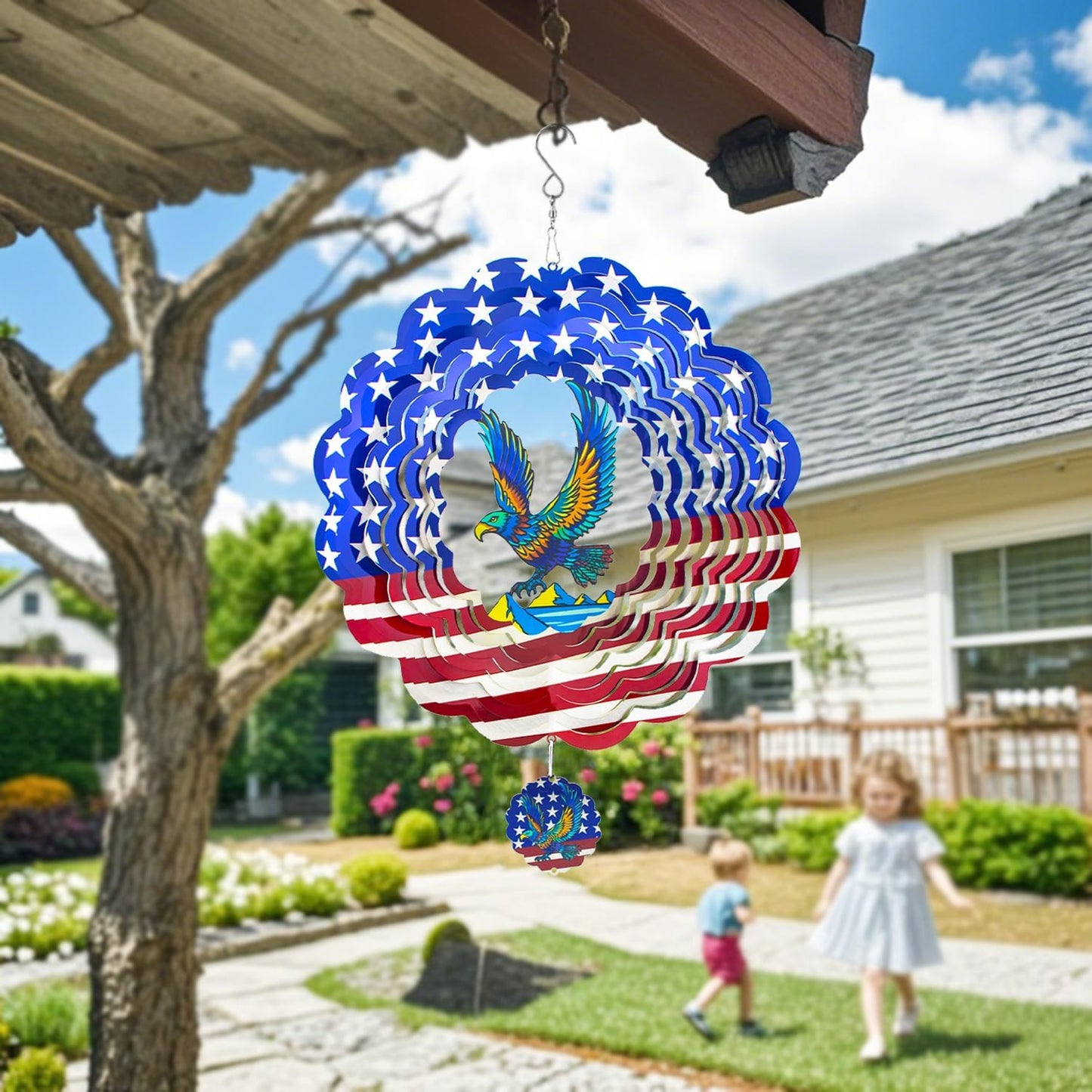Hilandero viento águila americana acero inox 12" exterior