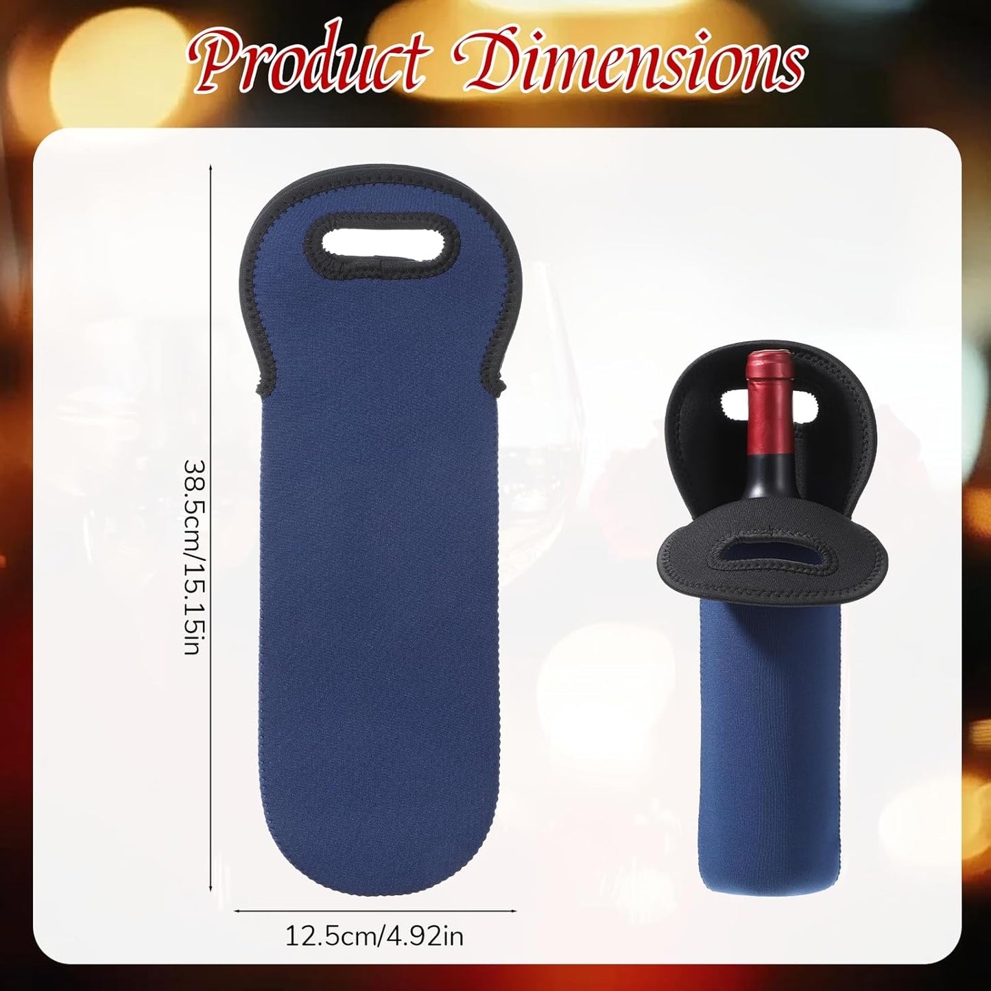 Bolsa neopreno para botellas de vino portátil