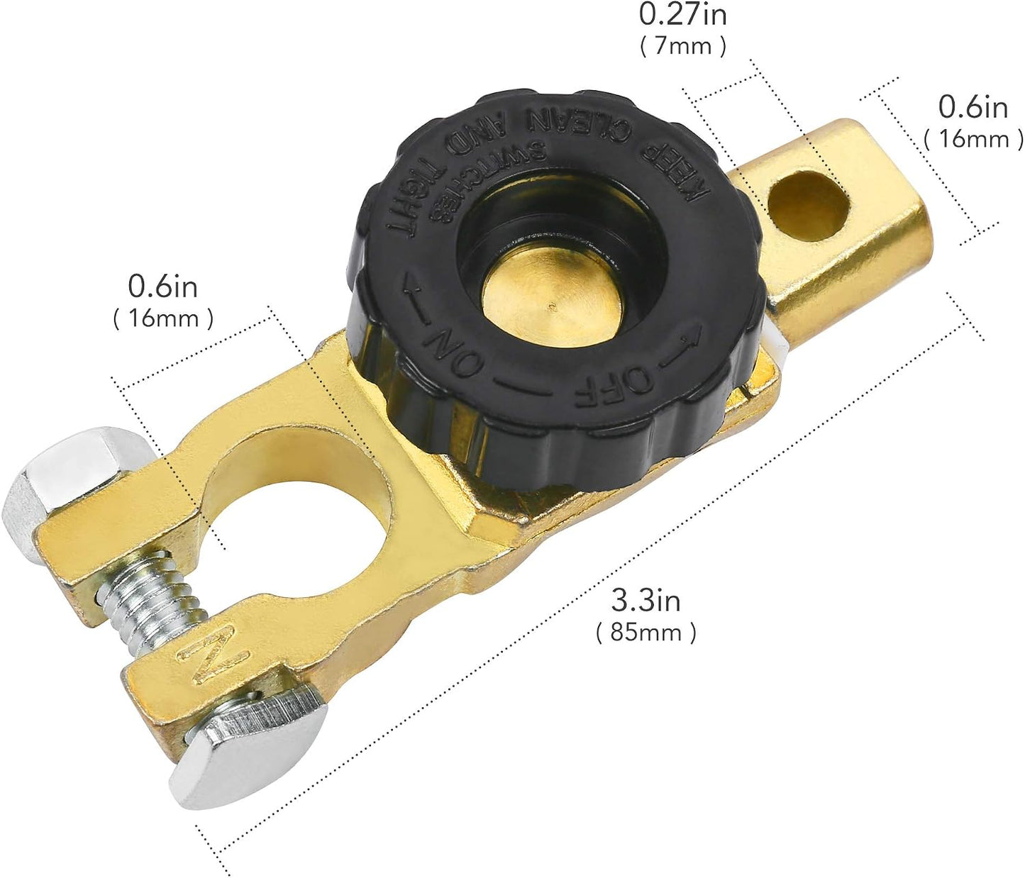 Interruptor corte batería 12/24V 125/500A poste superior set 2