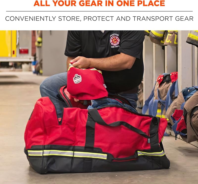 Bolsa asistencia bomberos 126L color rojo
