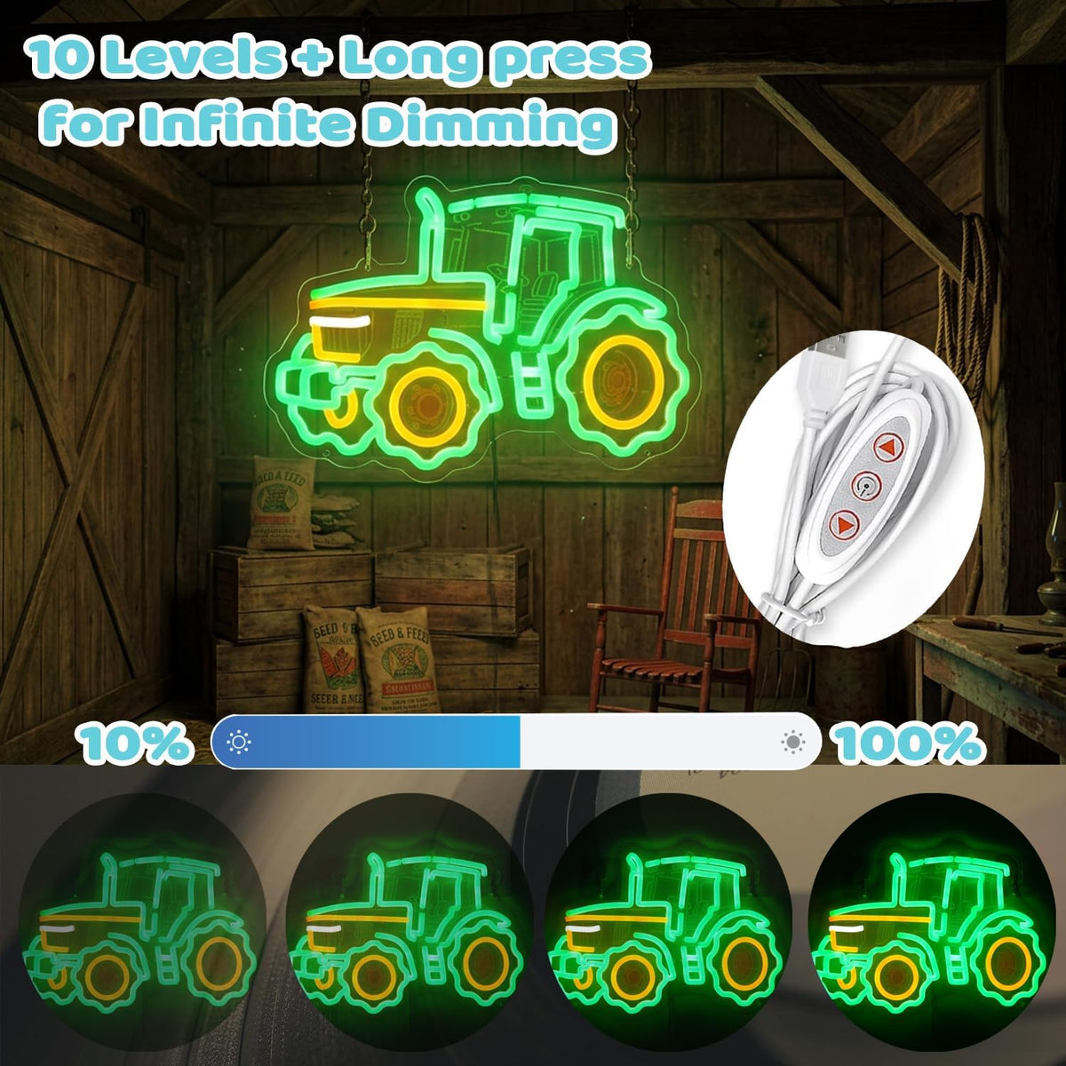 Letrero neón béisbol LED USB regulable dormitorio
