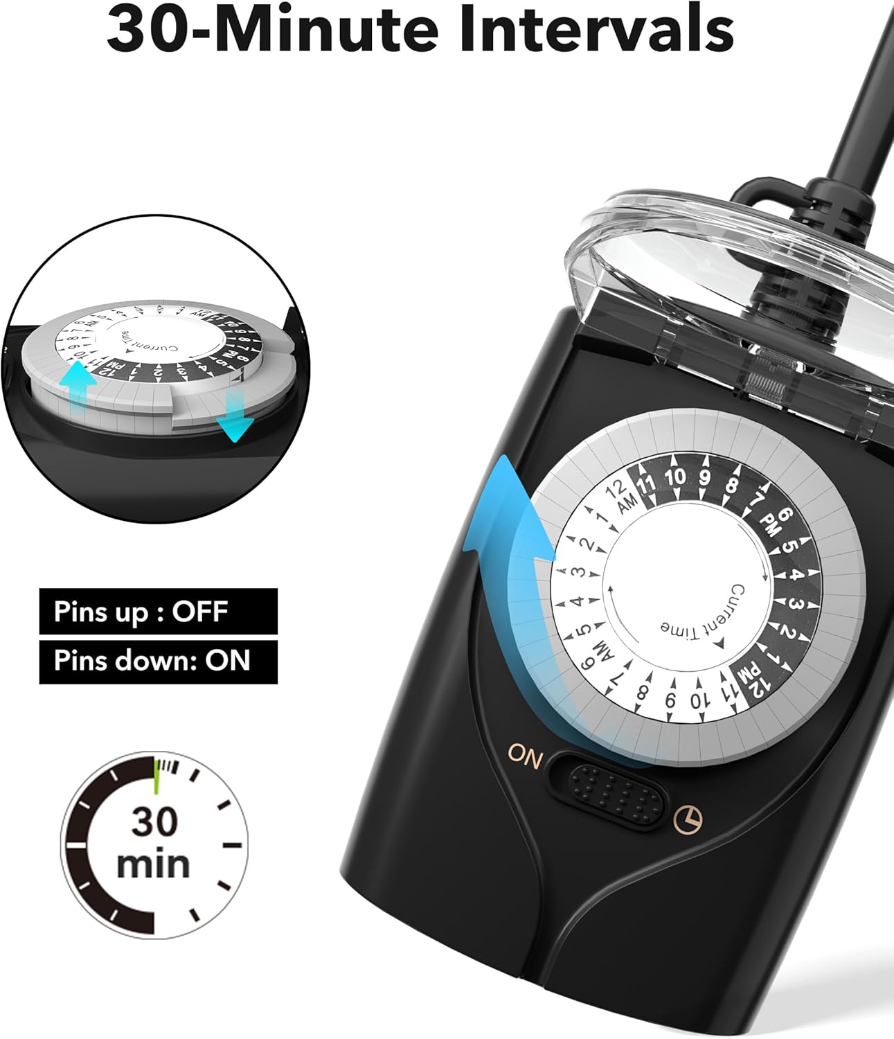 Enchufe temporizador exterior impermeable 24h con tierra