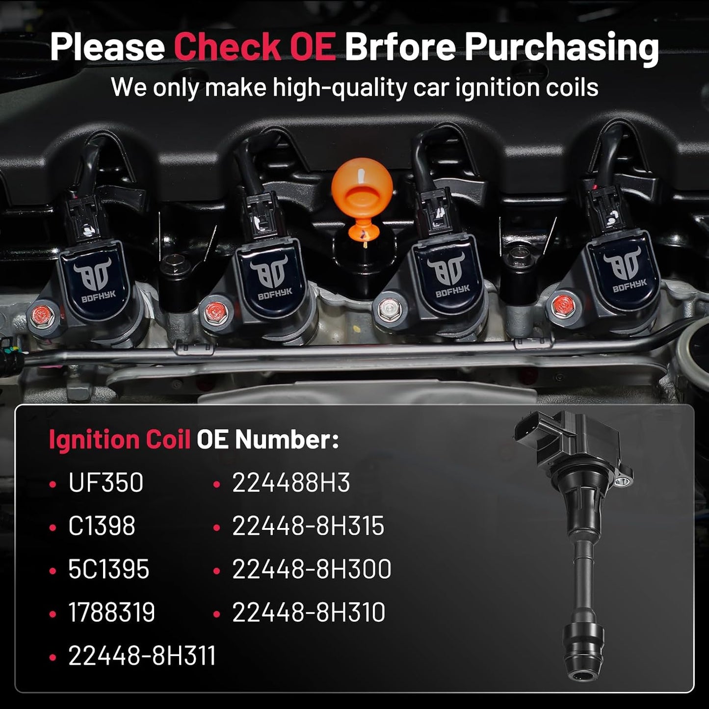 Set 4 Bobinas Encendido Comp Nissan L4 2.5L