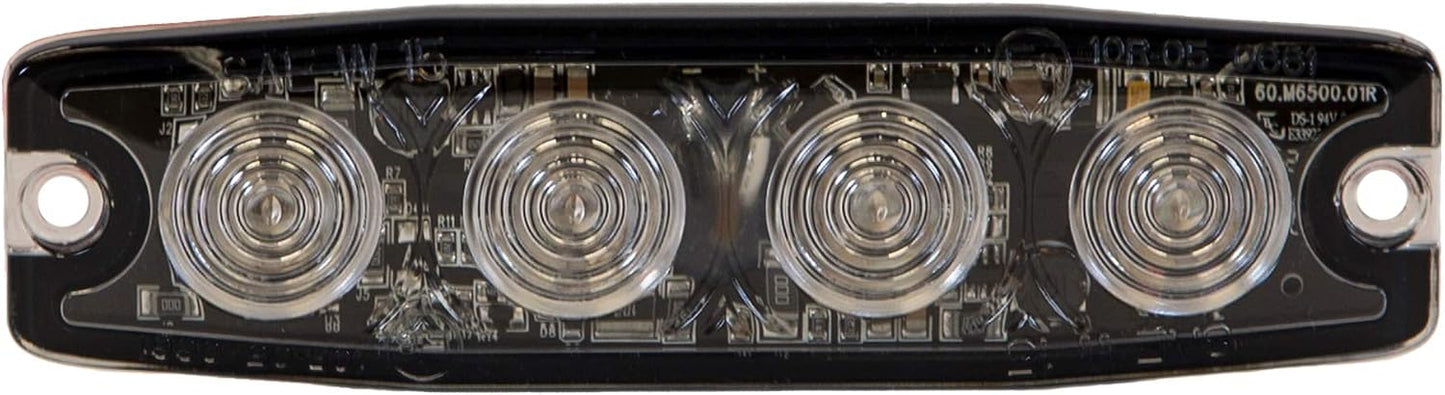 Luz estroboscópica LED 4.5pulg roja 4 LED patrones
