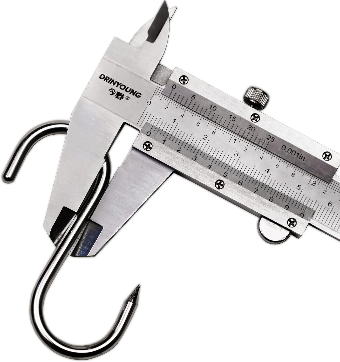Ganchos carne acero inox 3 y 0.157" set 10