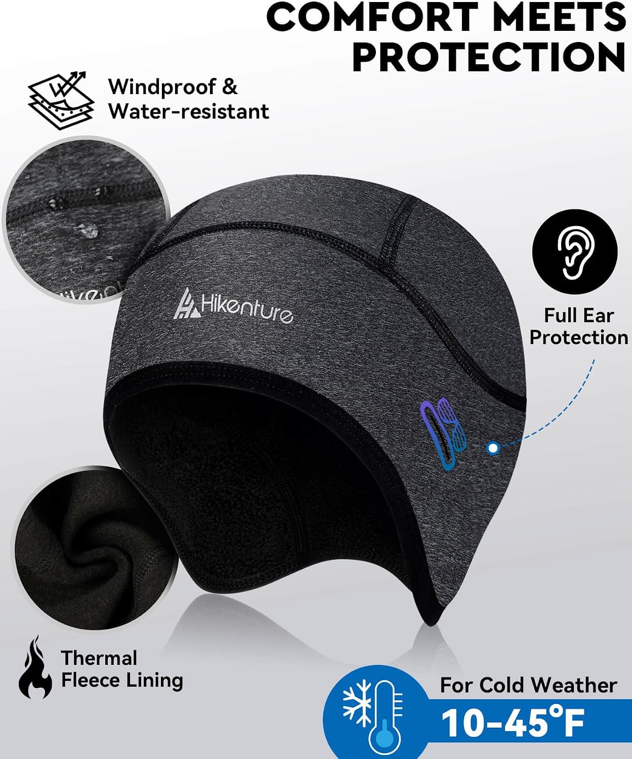 Gorro calavera térmico invierno para ciclismo hombres