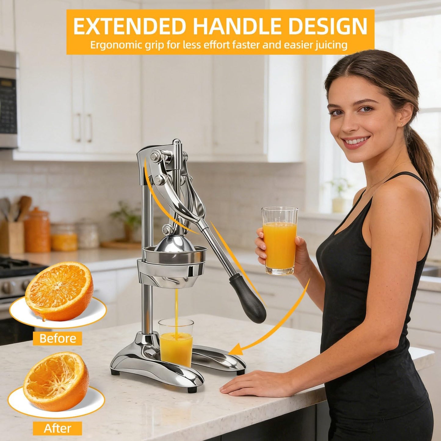 Exprimidor Manual Acero Inox para Limón Naranja