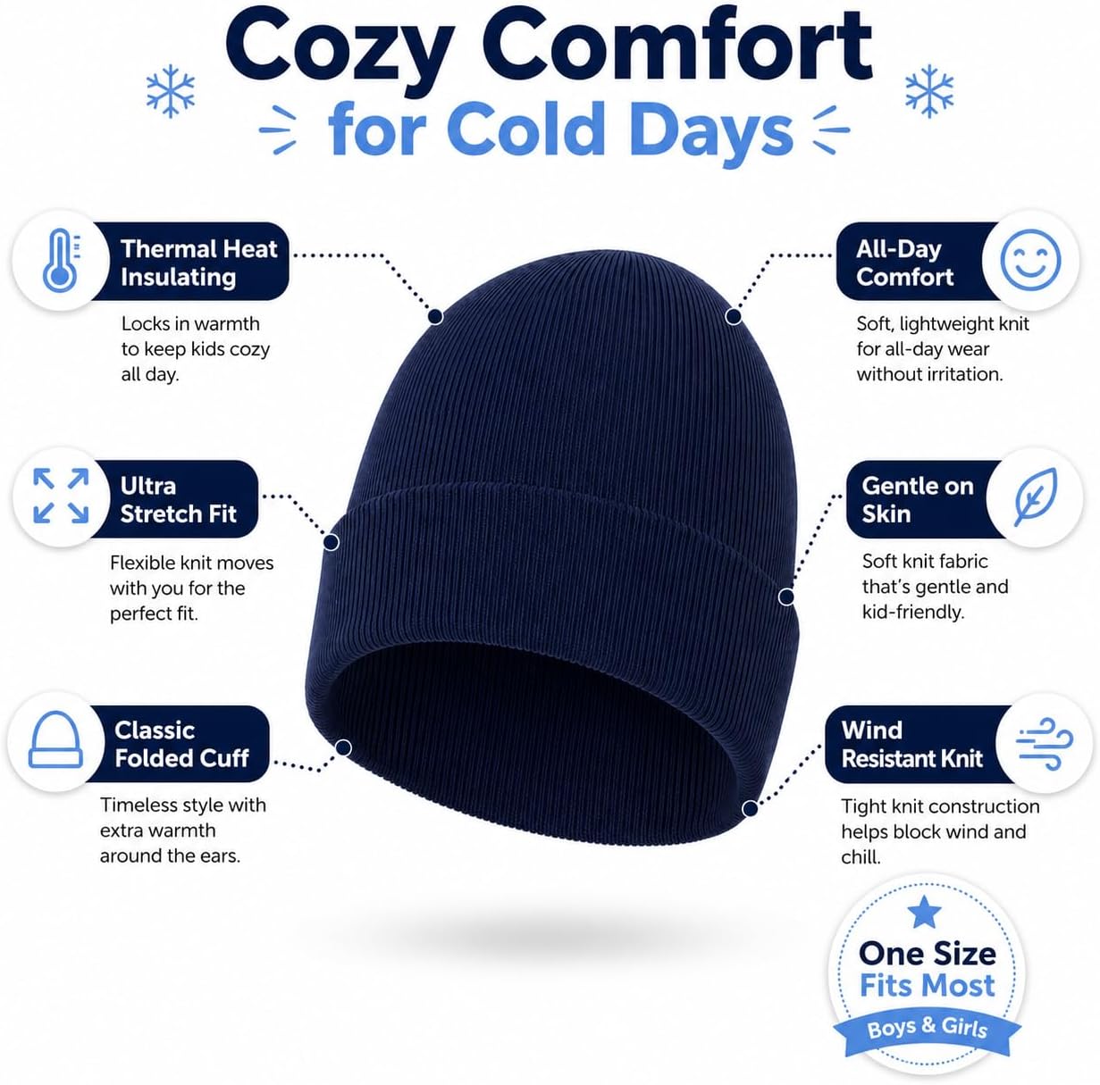 Pack 12 gorros invierno niños clima frío