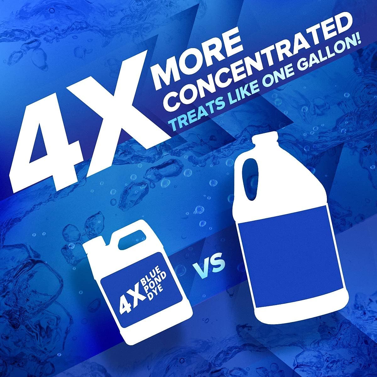 Tinte azul 4X para estanque 32oz seguro para peces
