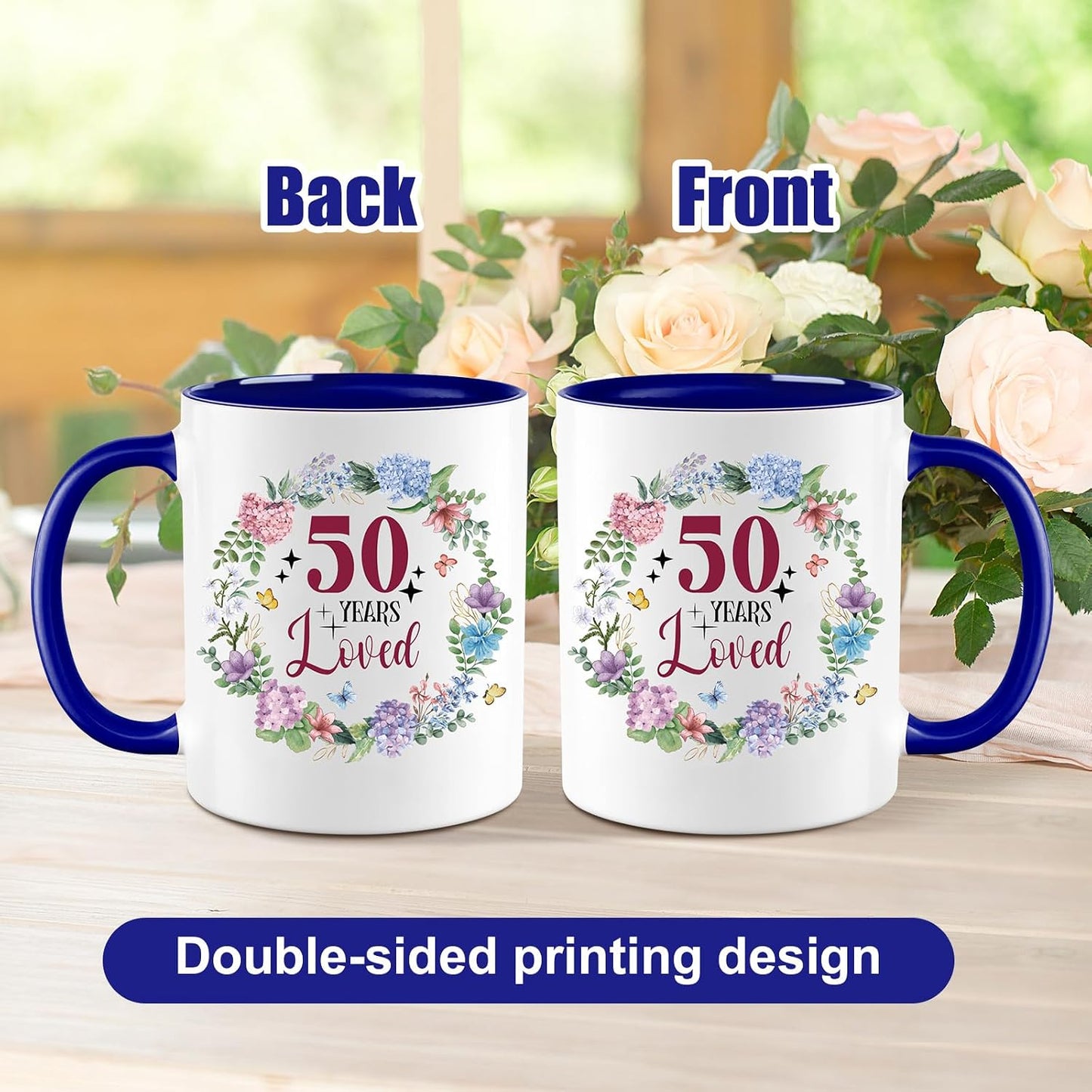 Taza cumpleaños 50 años mujer mamá abuela