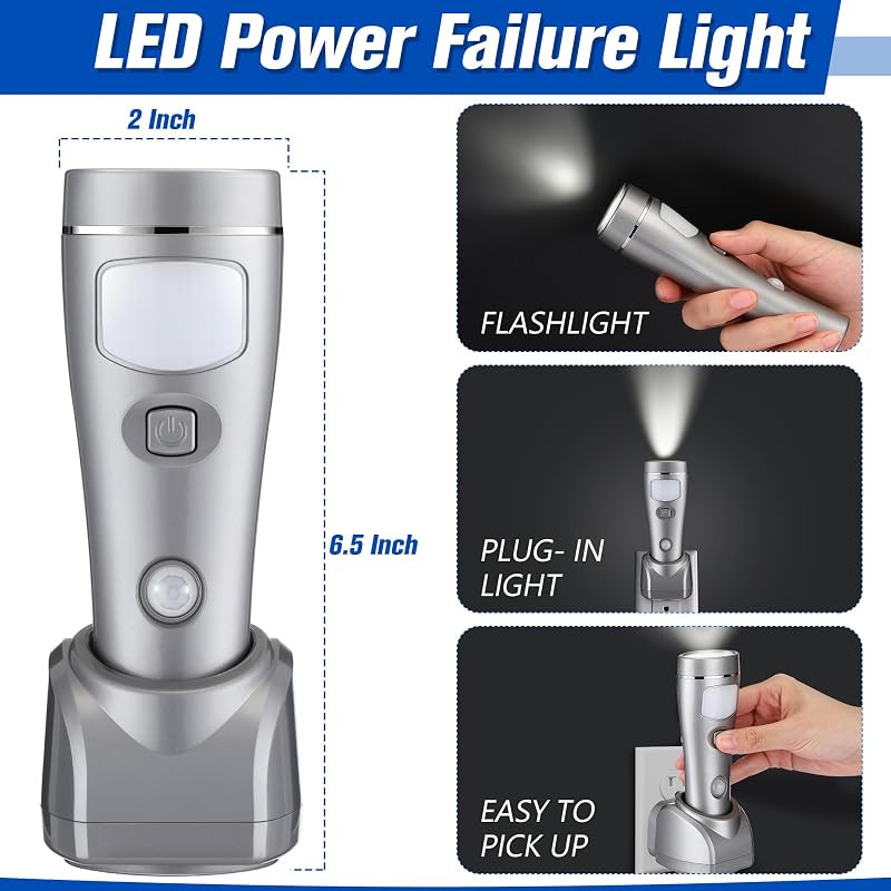 6 Luces LED Emergencia 4en1 Recargable Hogar