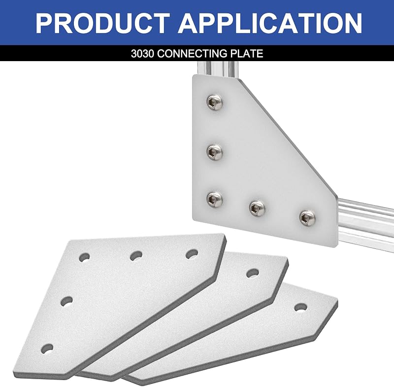 12 Pzas Soporte Esquina L 3030 Conector T Tuercas Plateado