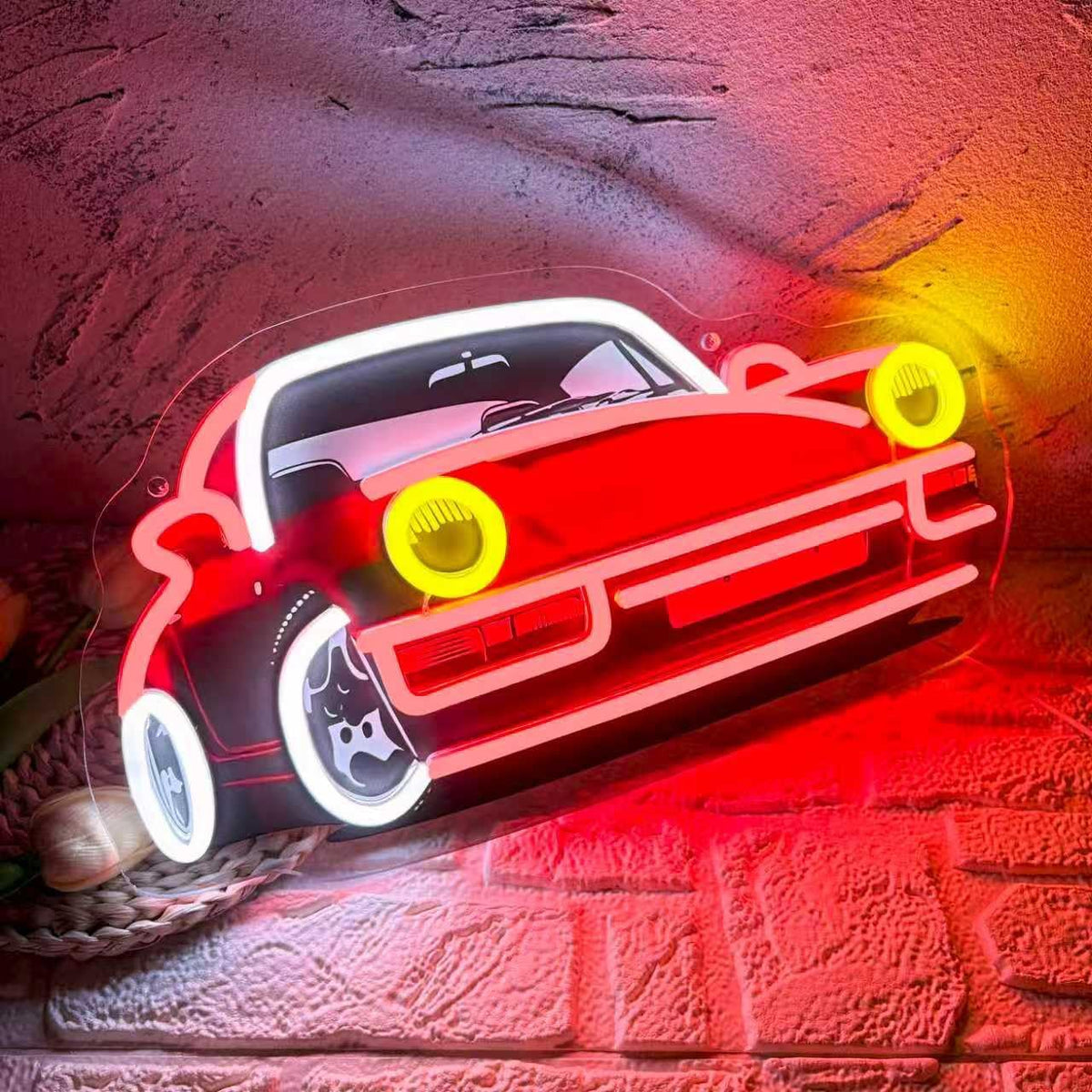 Letrero neón LED USB para garaje bar auto deportivo