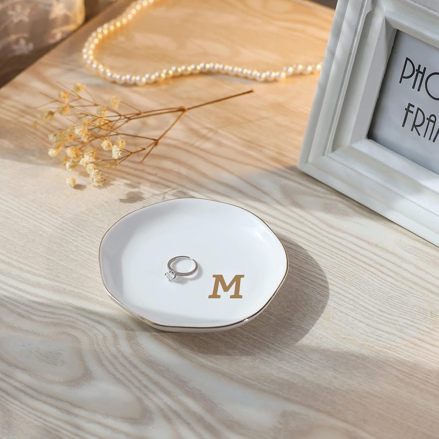Bandeja anillos monograma personalizado mujer regalo madre