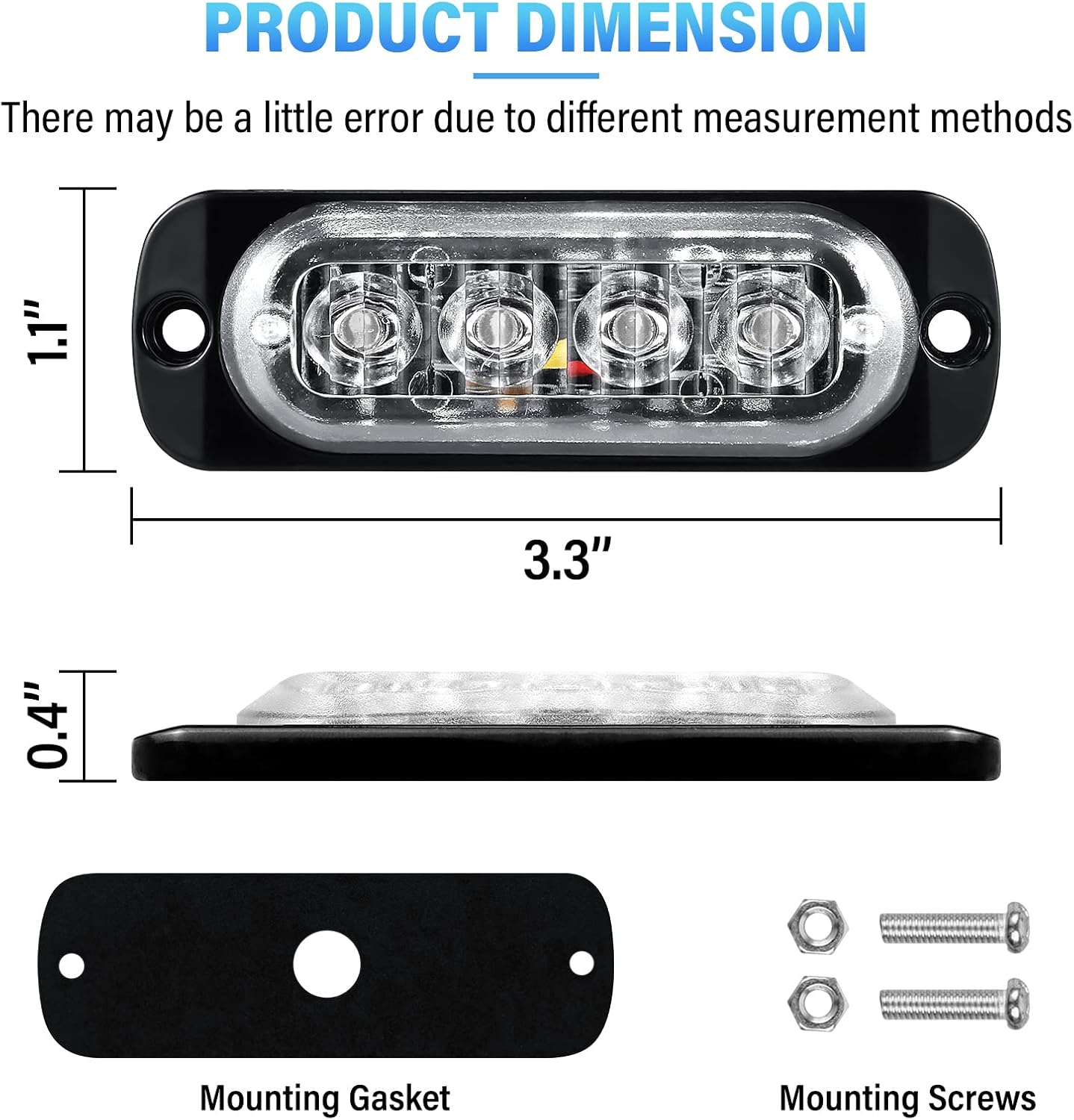 Luces estroboscópicas rojo 4X4 ATV carretilla remolque