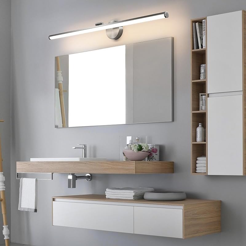 Luz baño LED níquel cepillado 39pulg regulable 5CCT