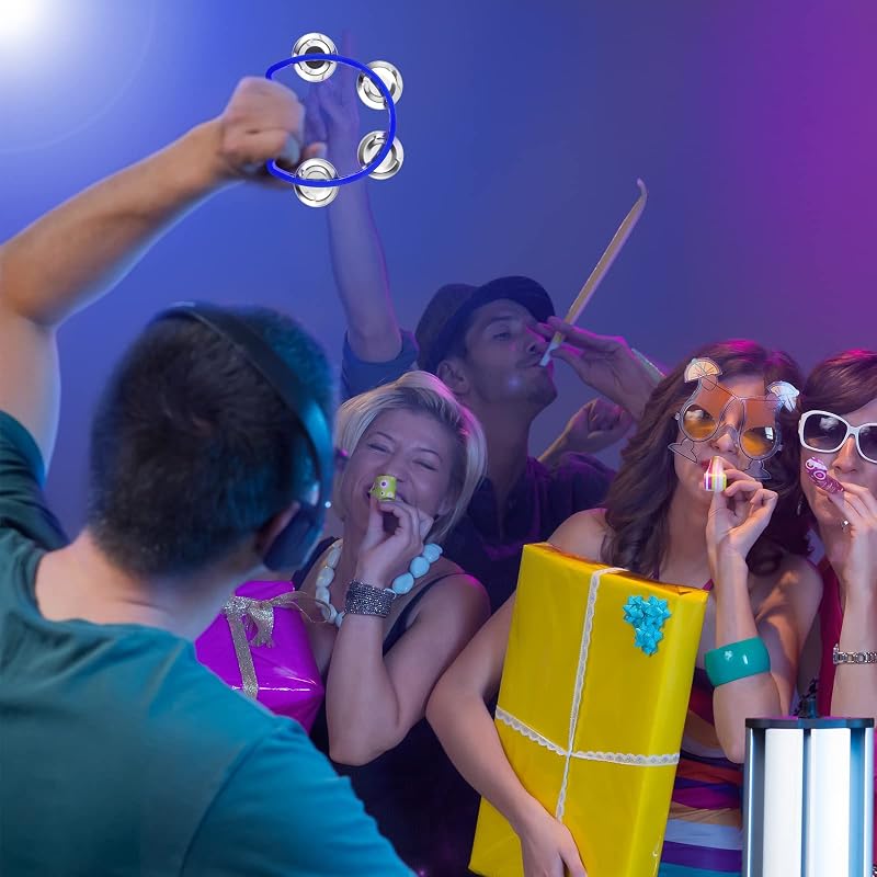21 Pzas Pandereta Plástico 4 Campanas ABS para Adultos