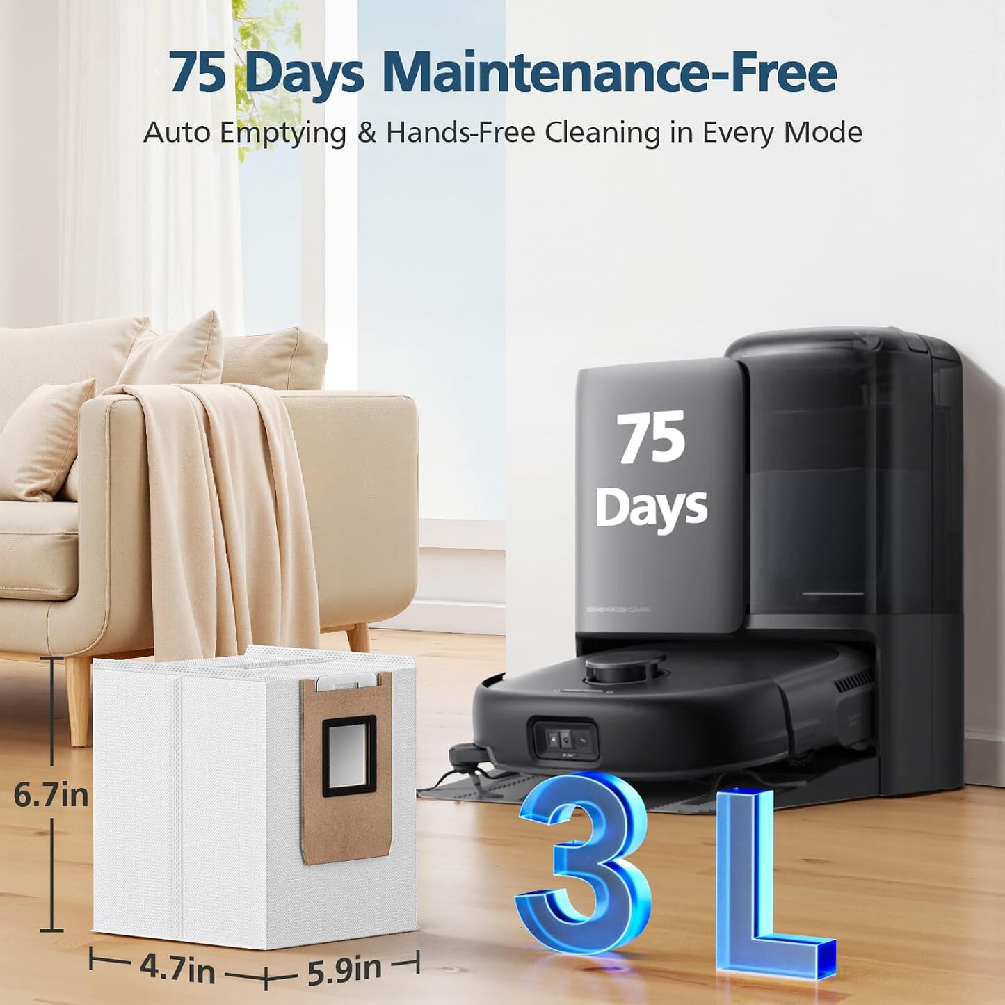 Bolsas vacío Eufy E25/E28 3L a prueba de fugas
