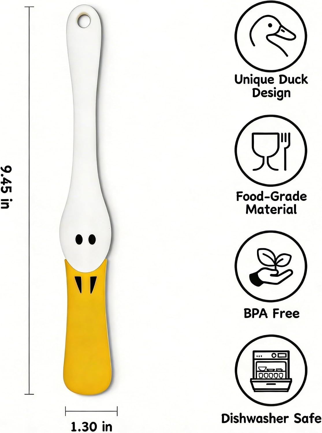 Espátula silicona utensilio cocina decoración pato hornear