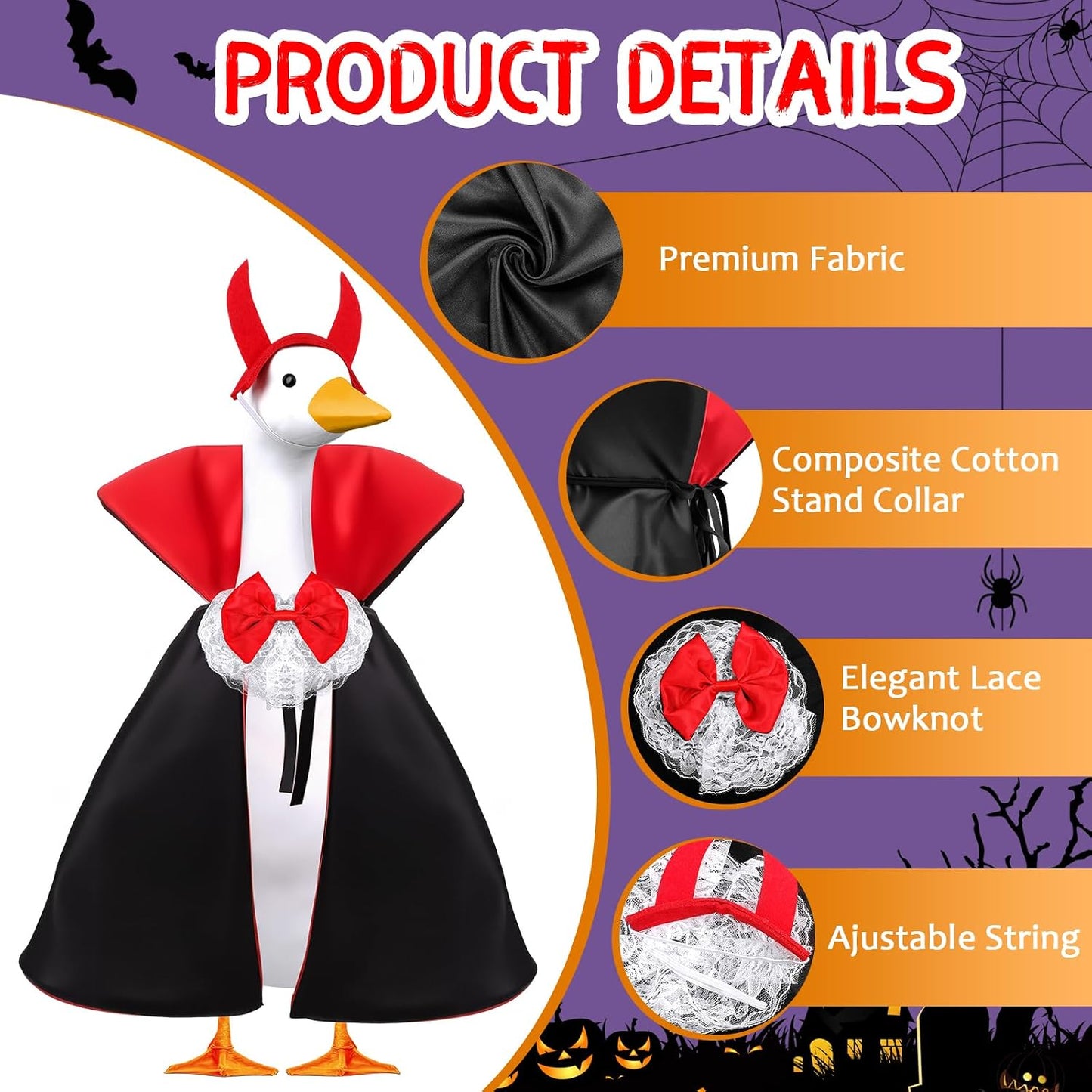 Disfraz ganso Halloween 17/23pulg plástico patio jardín