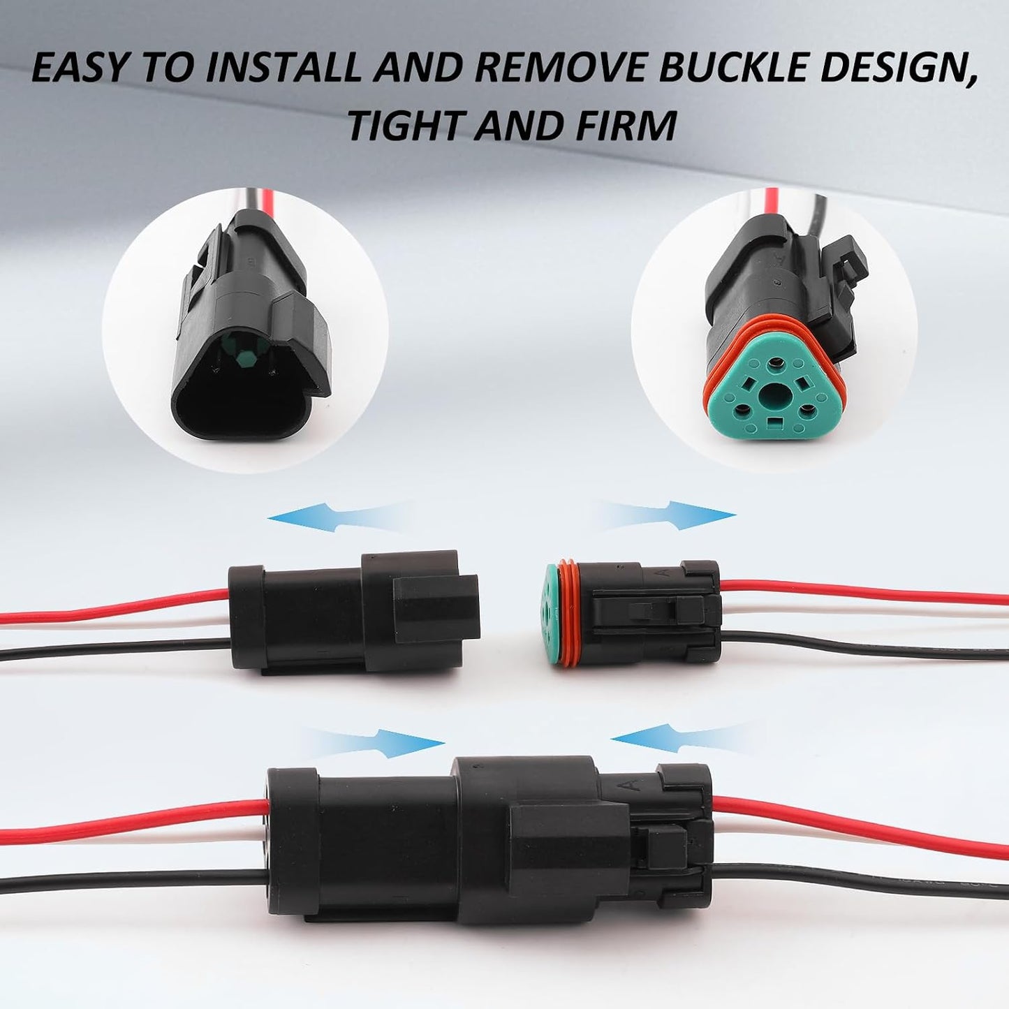 Conectores dt impermeables 18awg para auto camión 3pines
