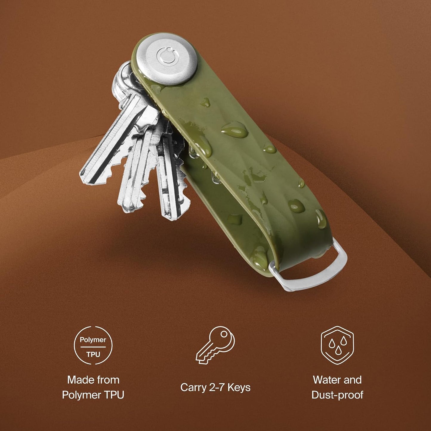 Organiz. llaves acero inox con anillo D resistente al clima