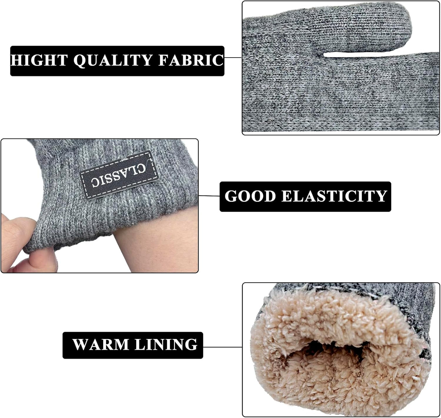 Guantes invierno mujer forro polar grueso clima frío
