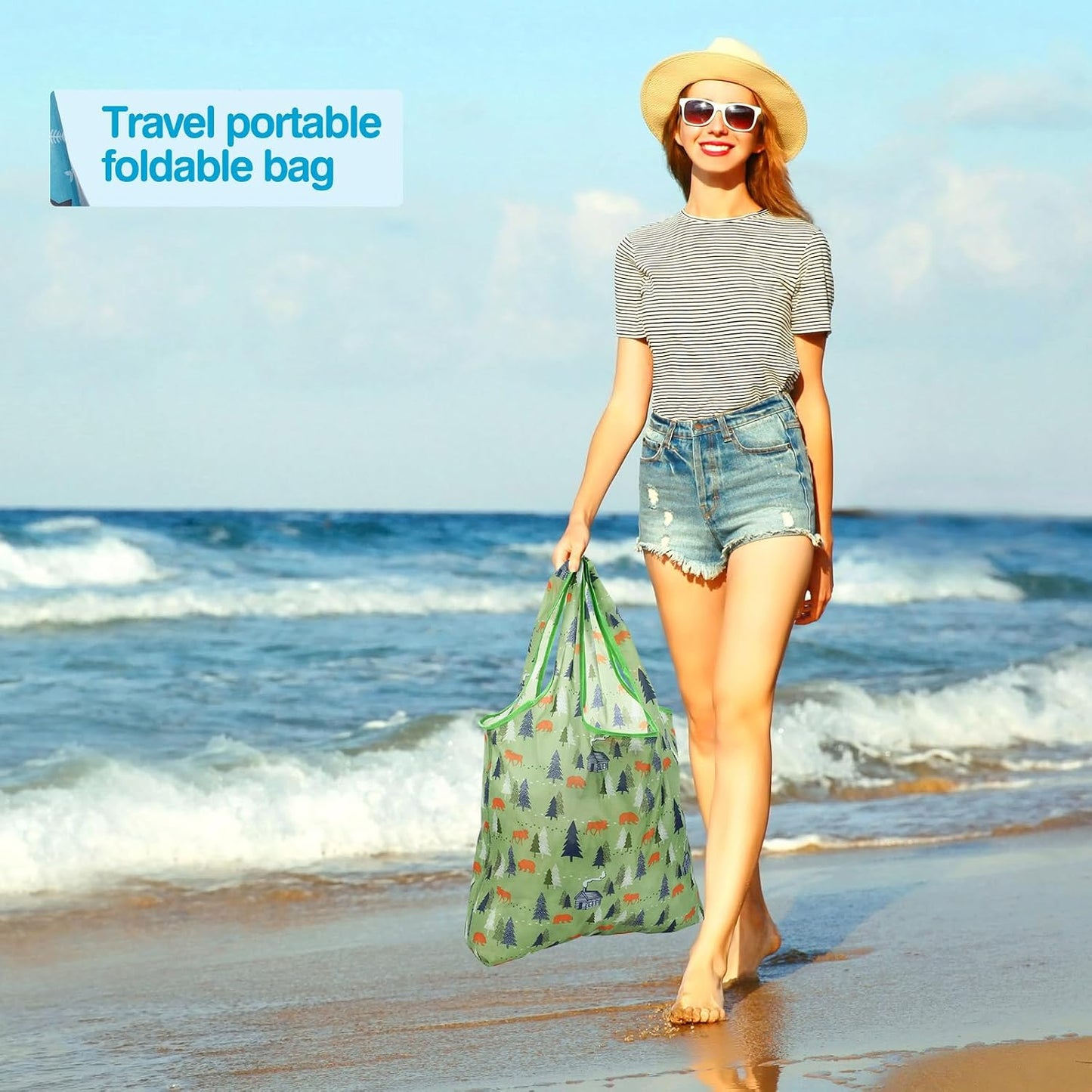50 Pzas Bolsas Comestibles Reutiliz. Plegables