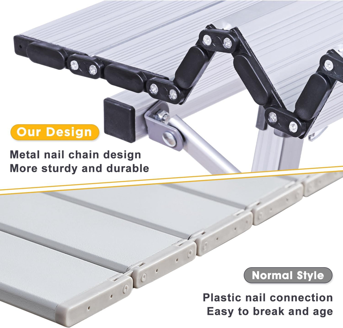 Mesa camping plegable al aire libre patas aluminio