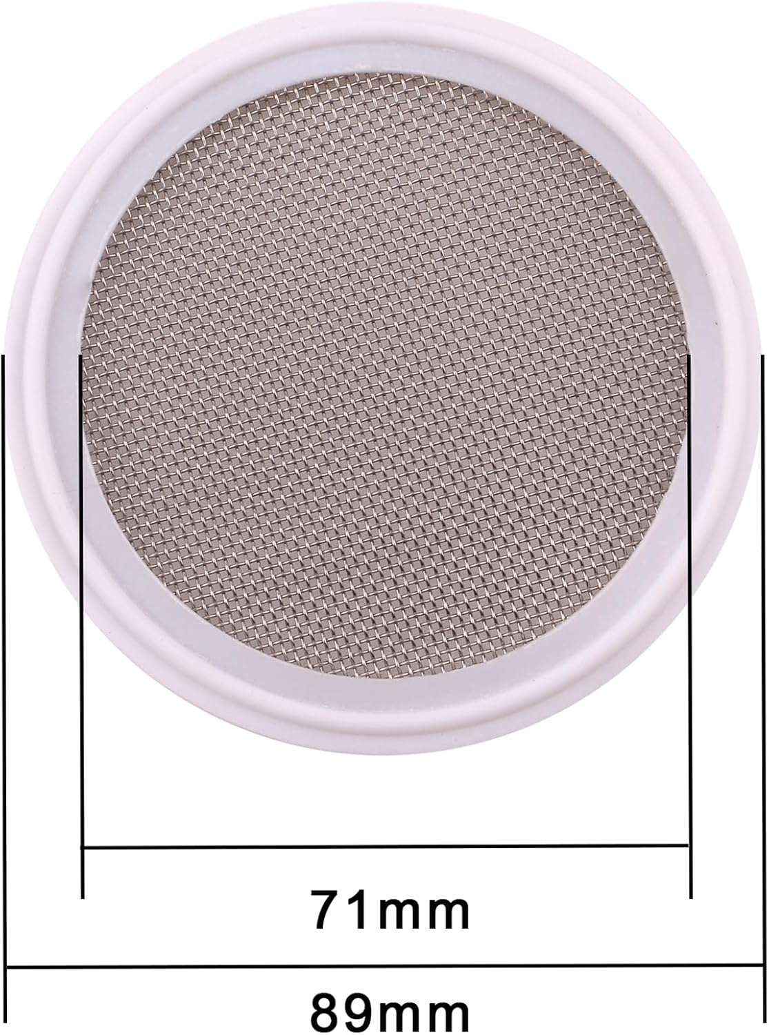 Junta sanitaria PTFE 3" acero inox con pantalla trébol triple