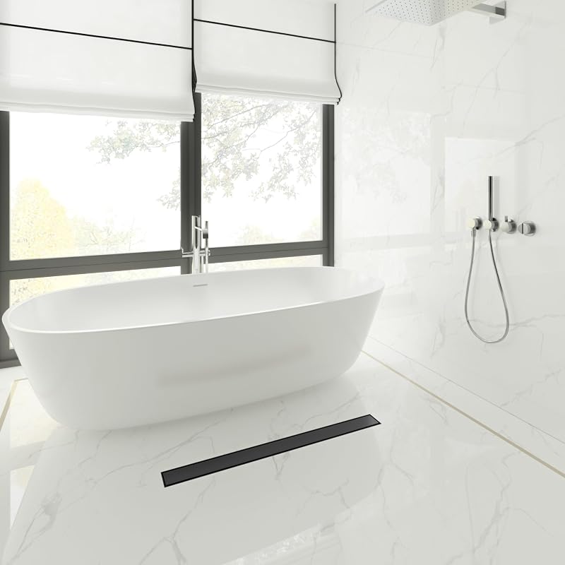 Drenaje ducha lineal 36" acero inox SUS304 negro
