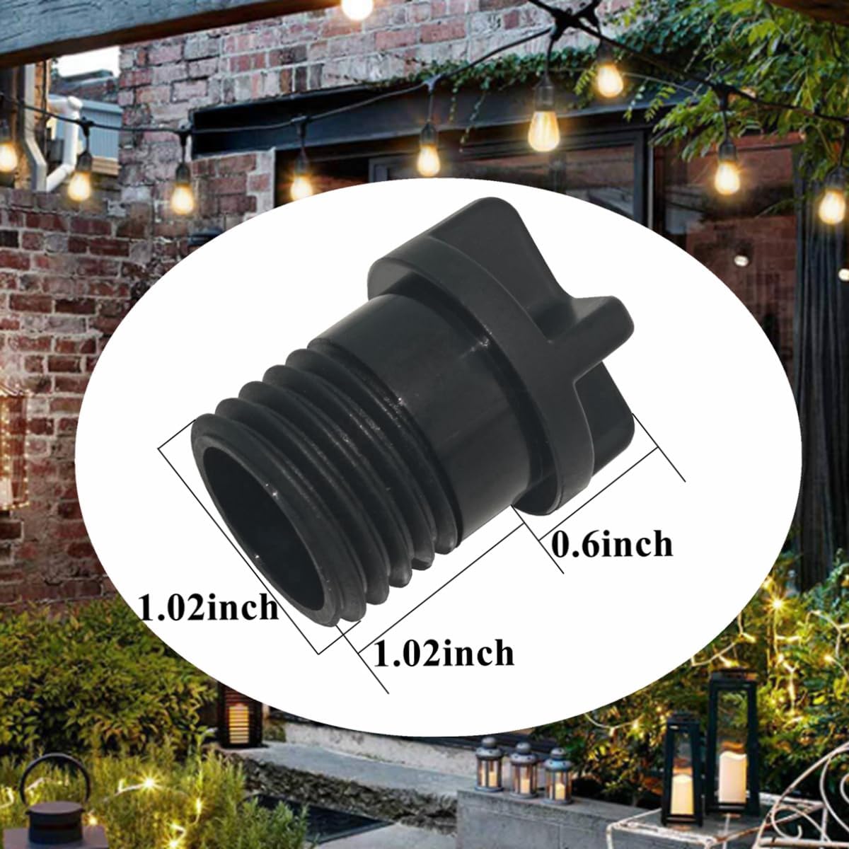8 Tapos Seguridad para Enchufes E26 Luces Cadena y Empotrados