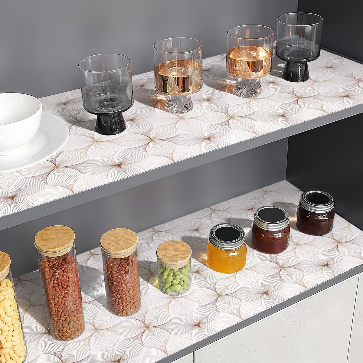 Forro estante cocina no adhesivo antiderrap impermeable
