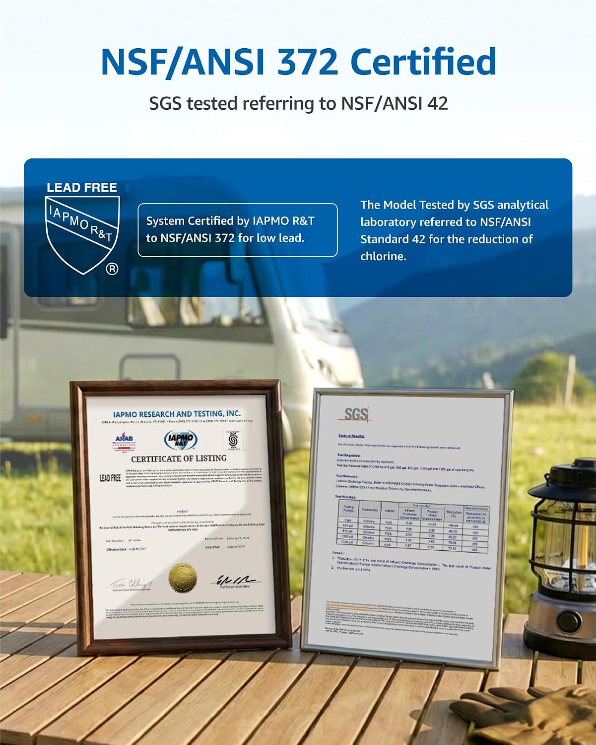 Filtro agua caravana NSF reduce cloro 2 pzas