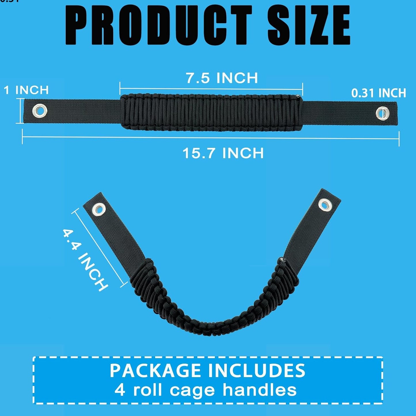 2 Pzas Manijas Agarre para Barras Bronco Negro