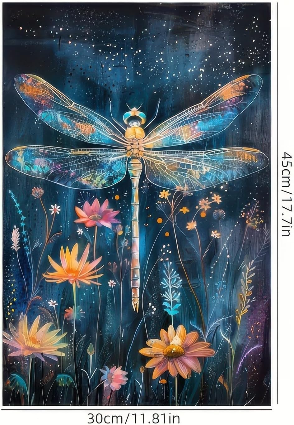 Bandera jardín libélula 12x18" doble cara rústica