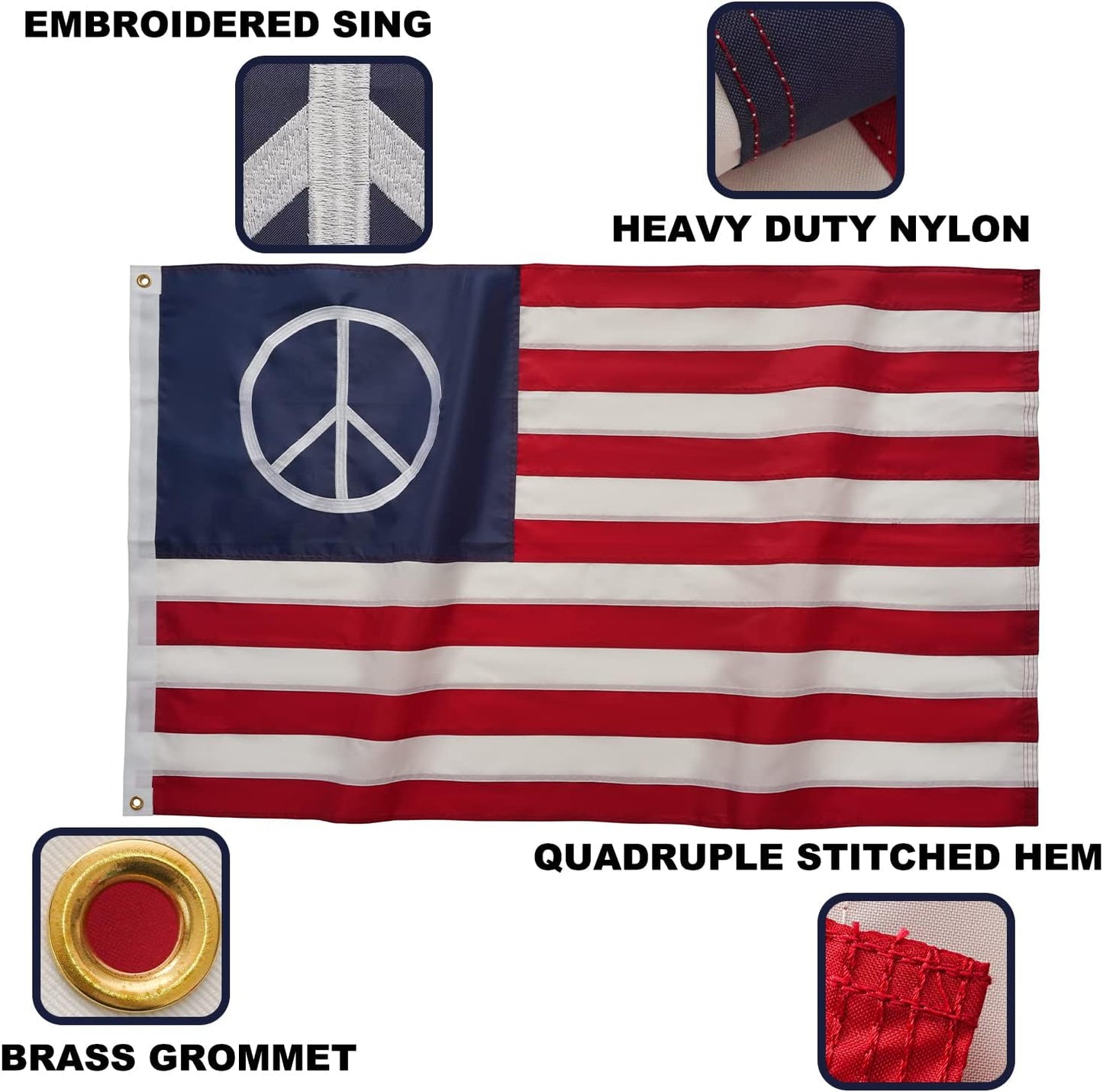 Bandera Estados Unidos 3x5ft poliéster resistente