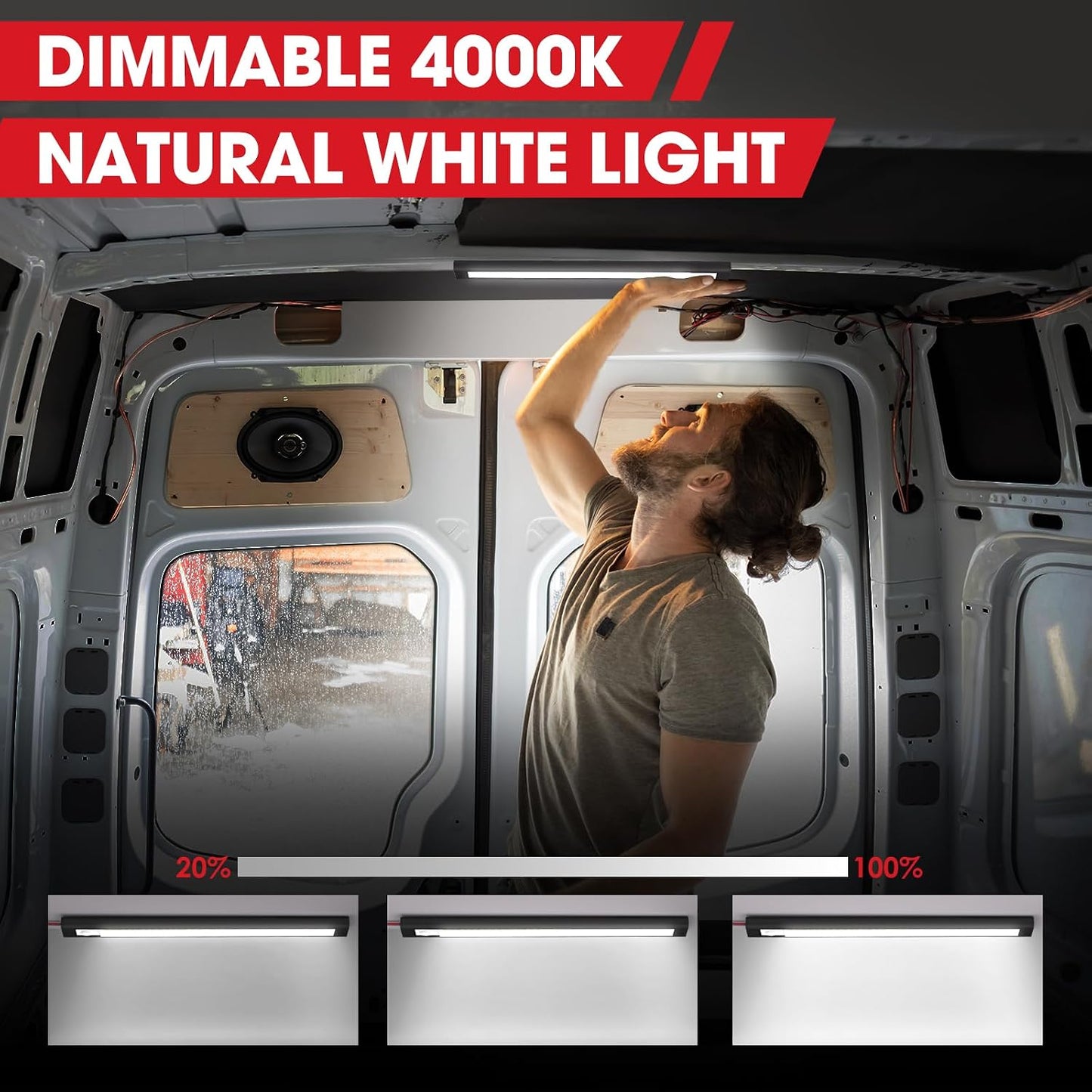 Tira LED 12V para remolque camión RV interiores set 8
