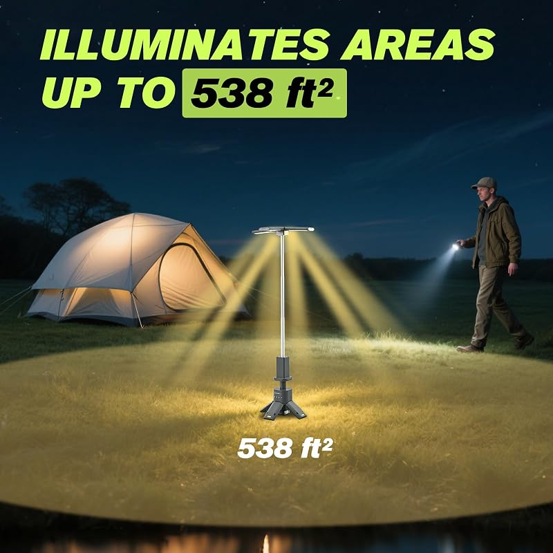 Luz portátil campamento 14000mAh con luces magnéticas