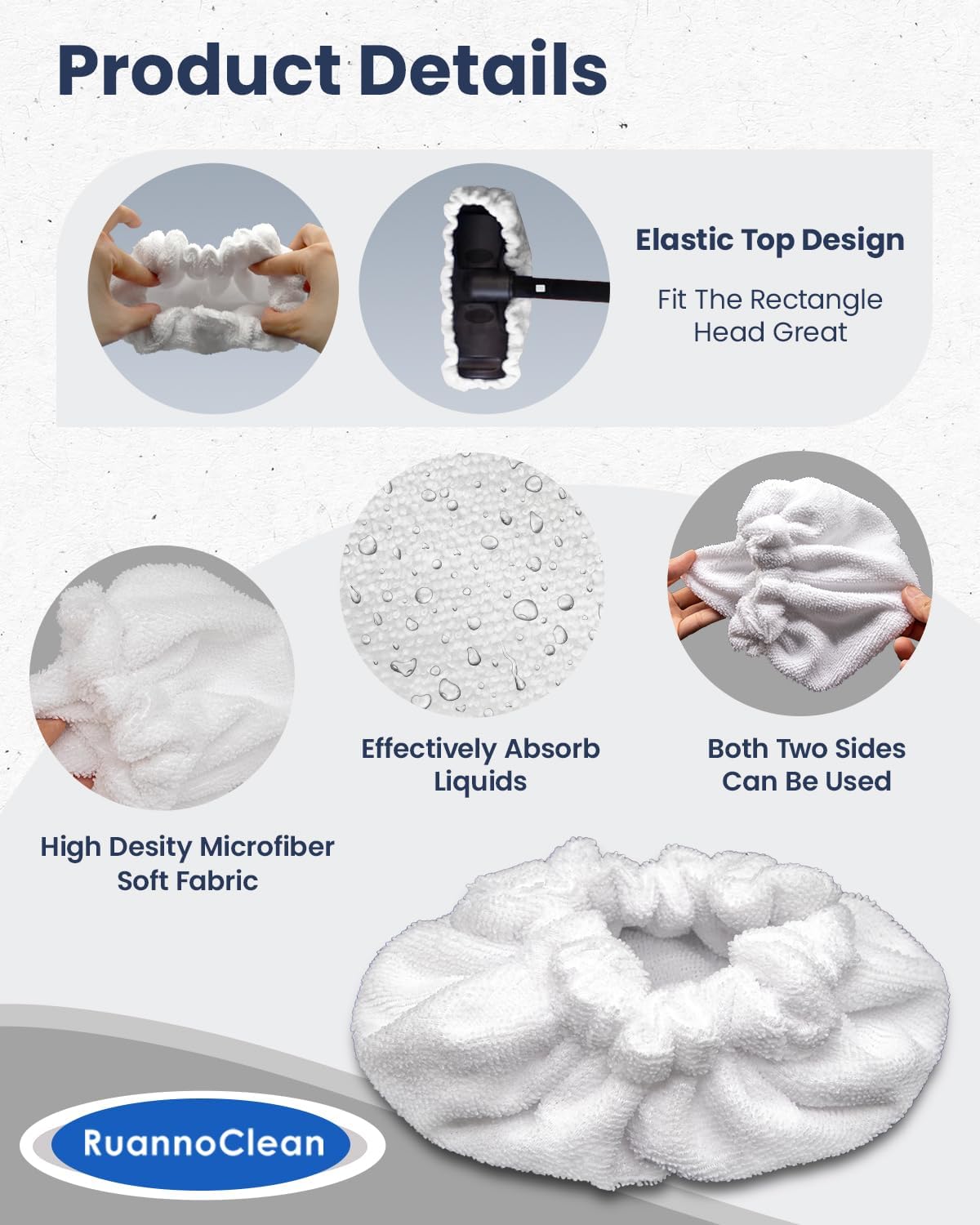 Almohadillas microfibra reutilizables para limpiador Dupray