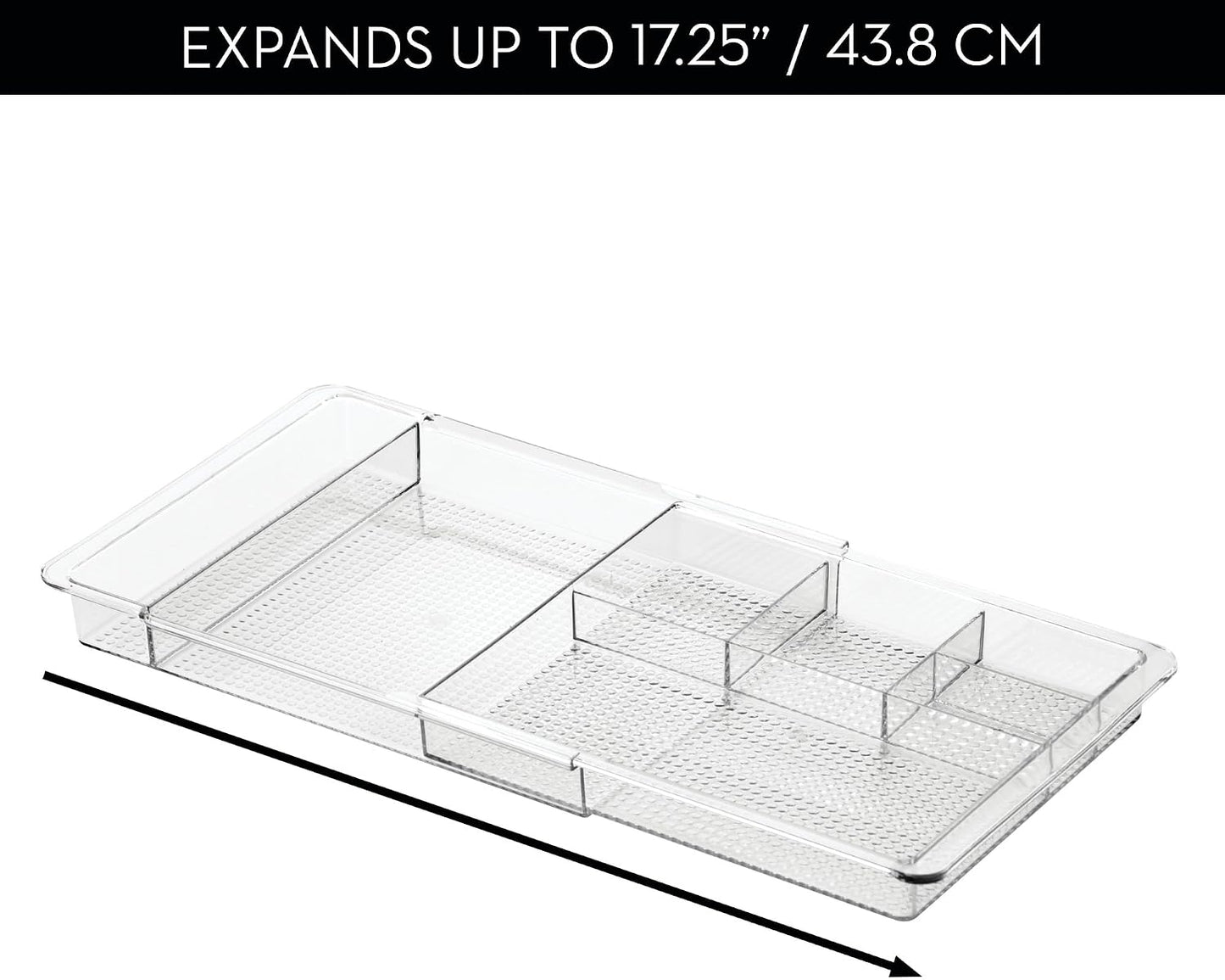 Organiz. gaveta tocador plástico transparente pack 1