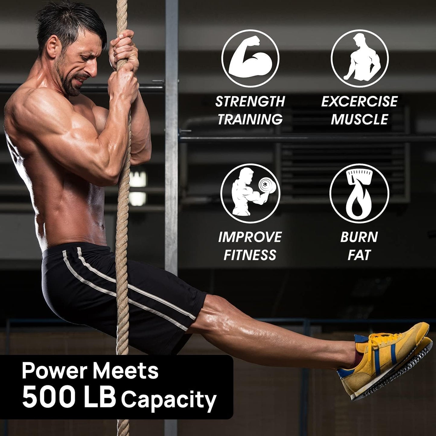 Cuerda escalada gimnasio entrenamiento fuerza y fitness