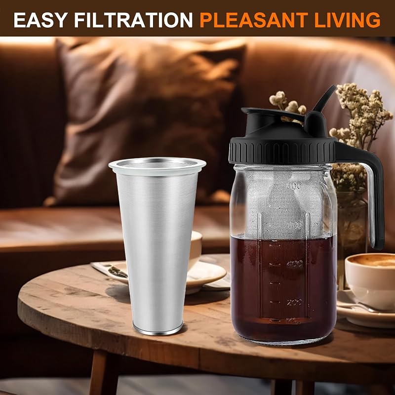 2 Filtros Café Frío Acero Inox 304 Malla Fina Tarro 32oz