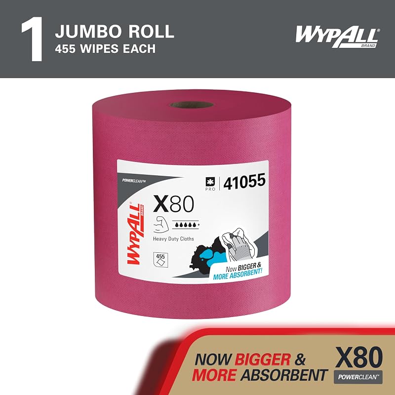 Toallitas resistentes color rojo 455 hojas