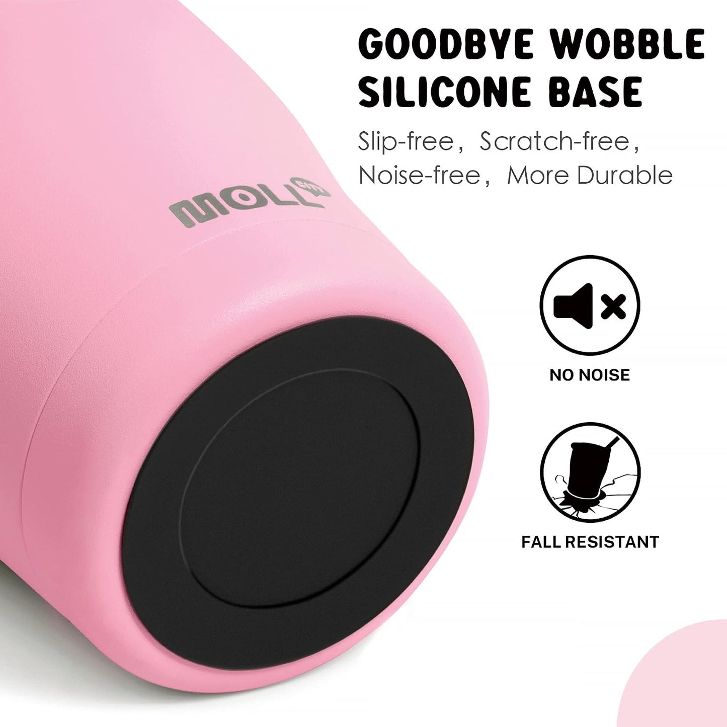 Taza niños acero inox 9oz aislada vacío tapa rosa